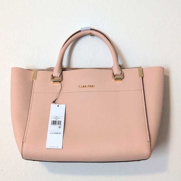 Calvin Klein Handbags - Calvin Klein Raelynn Light Pink  Medium Saffiano Satchel Bag Style: H9AD19DVdt5